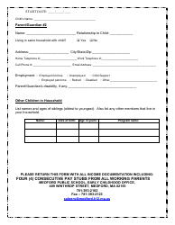 Preschool Intake Form - Medford Public Schools, Page 2