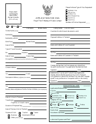 Thailand visa form on arrival