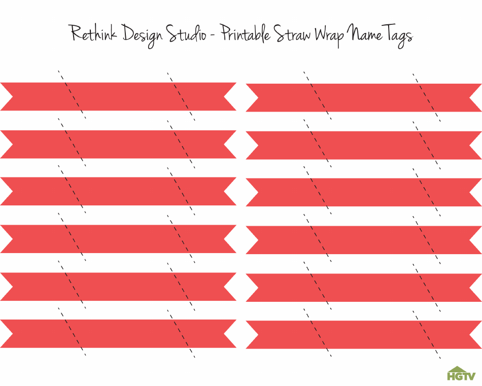 Straw Wrap Name Tag Templates - Hgtv - Red Flags Download Printable PDF ...