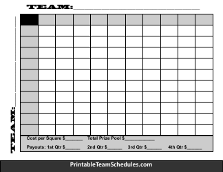 Document preview: Team Schedule Template