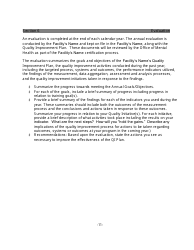 Quality Improvement Plan Template for a Small Facility, Page 11