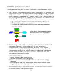 Quality Improvement Plan Template for a Small Facility, Page 12