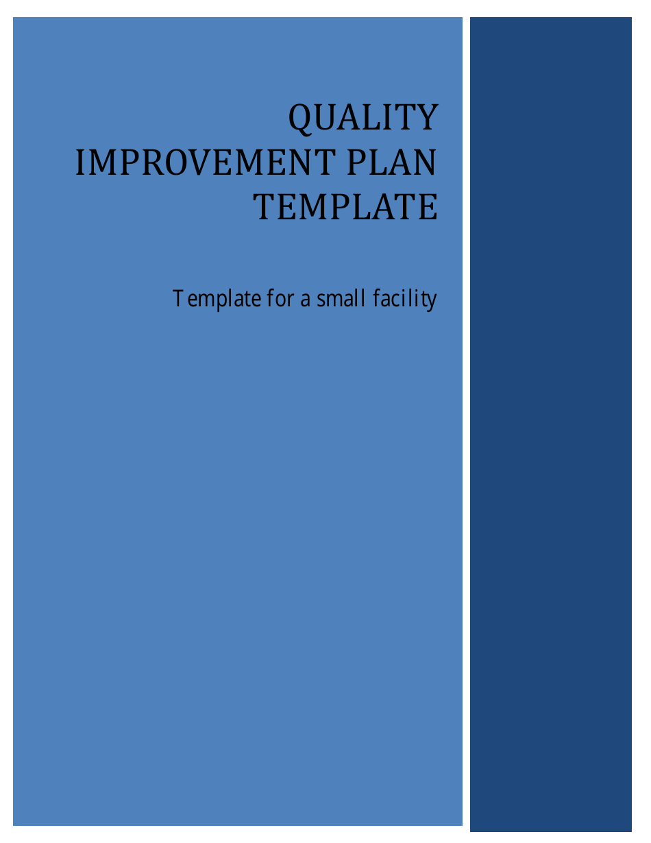Quality Improvement Plan Template blurred screenshot