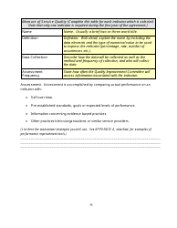 Quality Improvement Plan Template for a Small Facility, Page 9