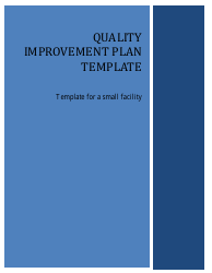 &quot;Quality Improvement Plan Template for a Small Facility&quot;