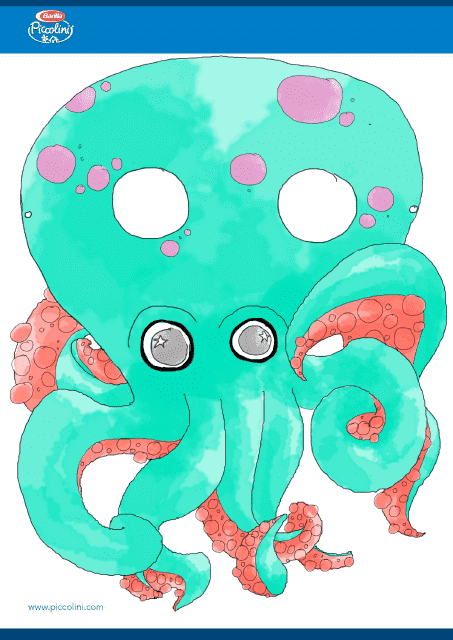 Octopus Mask Template - Preview Image