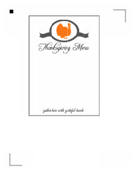 Document preview: Thanksgiving Menu Template - White