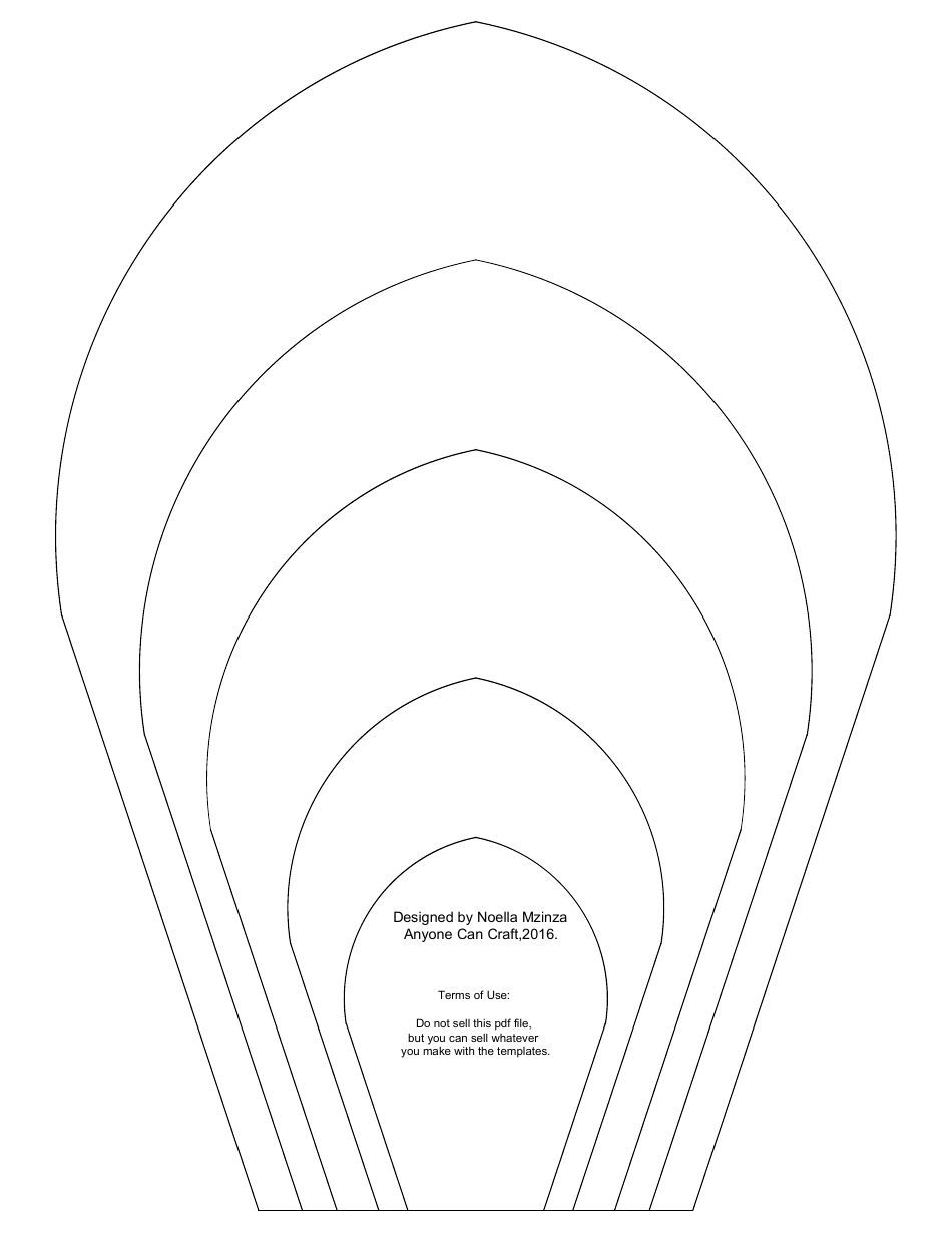 Printable Flower Petal Template Pattern