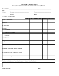 Document preview: Internship Evaluation Form