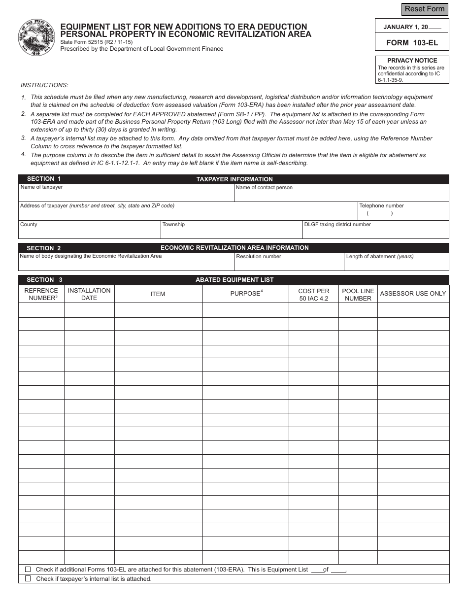 form-103-el-state-form-52515-fill-out-sign-online-and-download-fillable-pdf-indiana