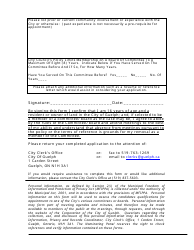Advisory Committee and Local Board Application Form - City of Guelph, Ontario, Canada, Page 2