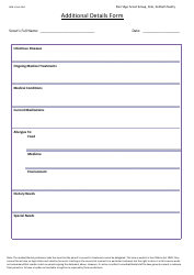 Activity &amp; Health Permission Form - Dorridge Scout Group - West Midlands, United Kingdom, Page 2