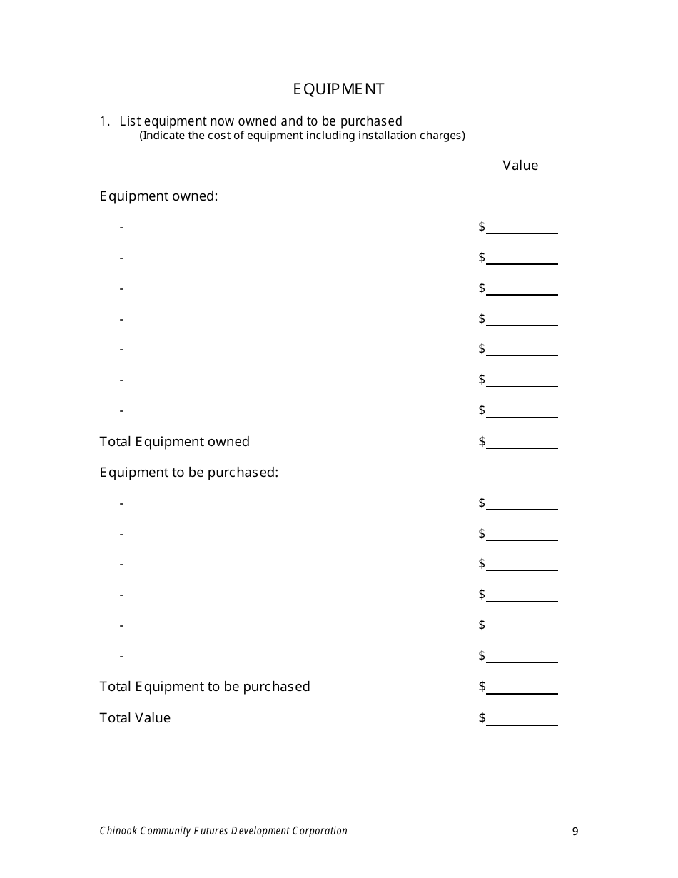 Business Proposal Template - Community Futures Chinook, Page 10