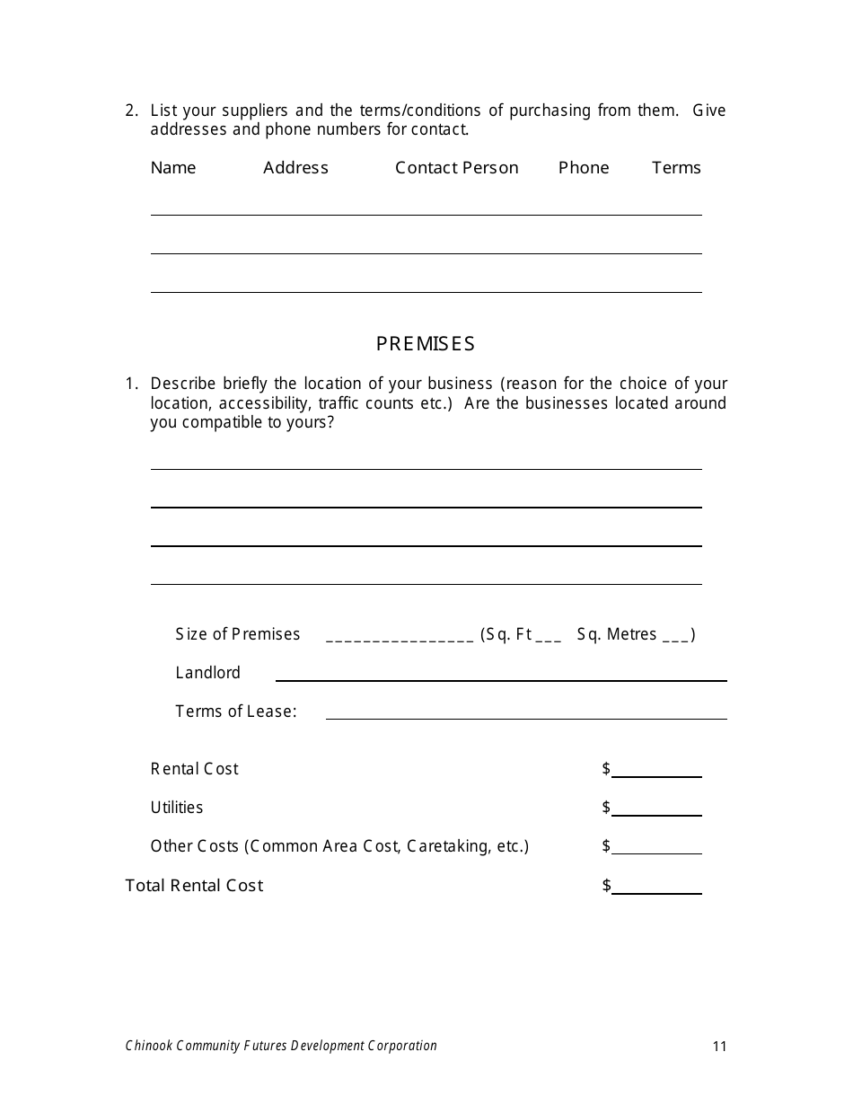 Business Proposal Template - Community Futures Chinook, Page 12