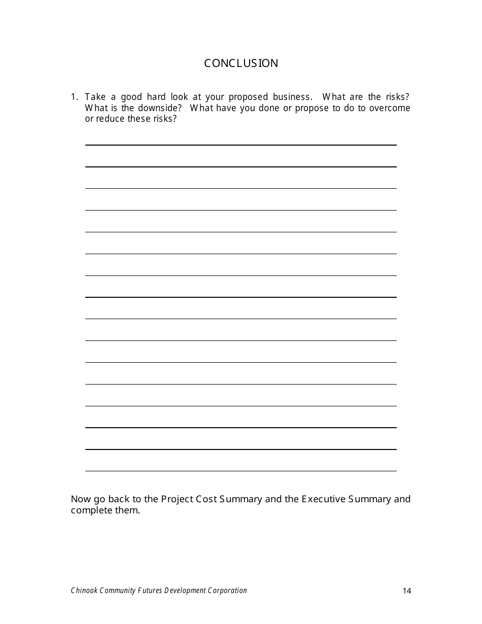 Business Proposal Template - Community Futures Chinook, Page 15
