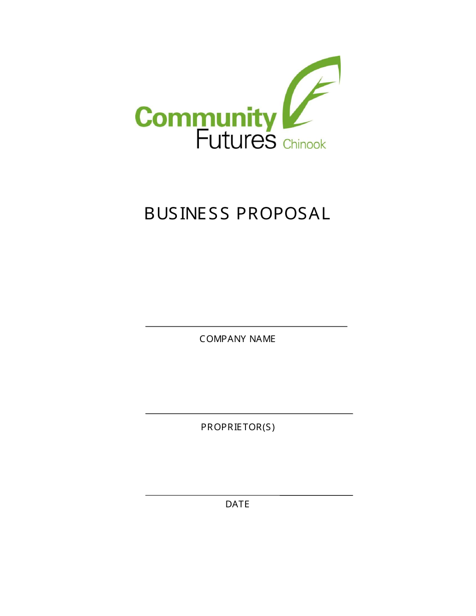 Business Proposal Template - Community Futures Chinook, Page 1