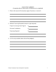 Business Proposal Template - Community Futures Chinook, Page 2