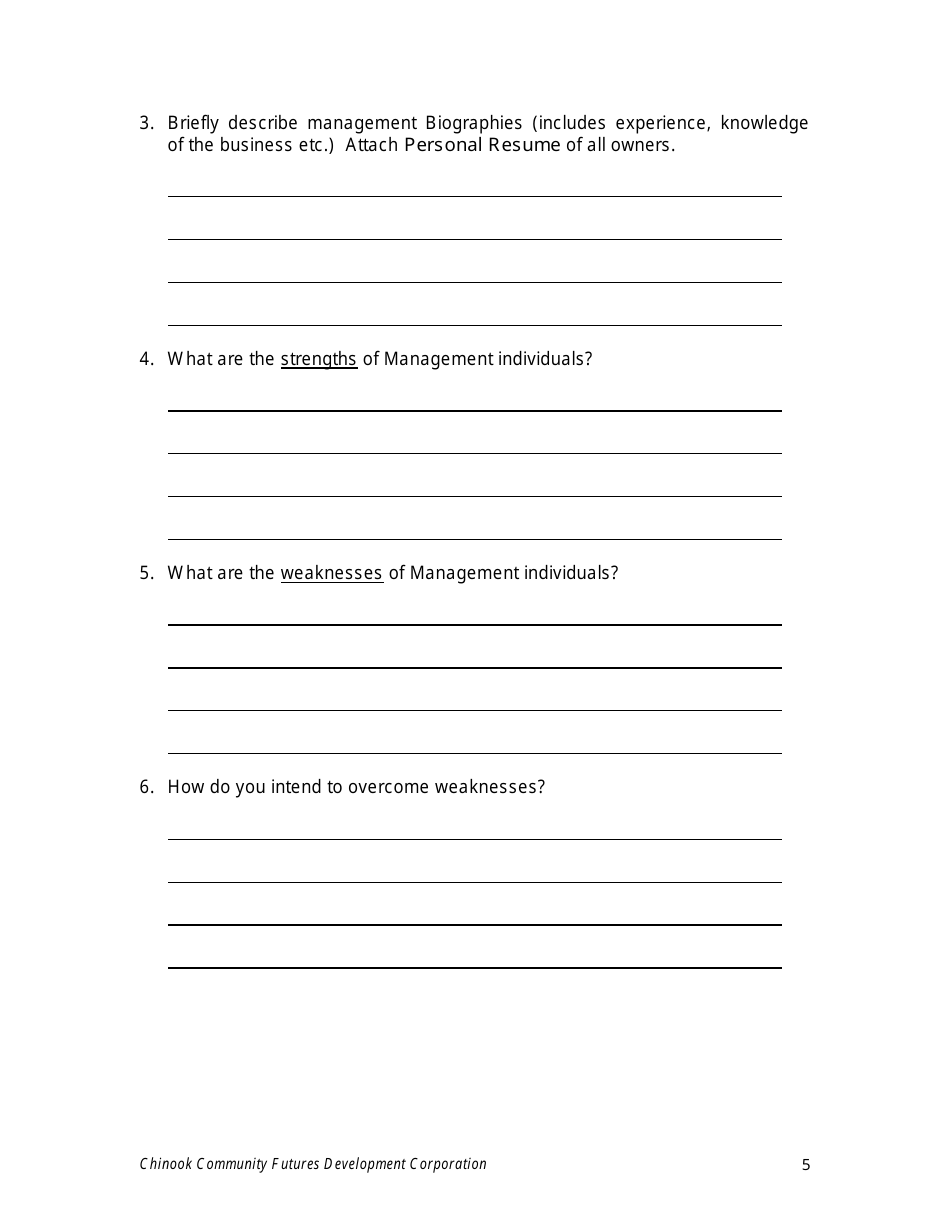 Business Proposal Template - Community Futures Chinook, Page 6