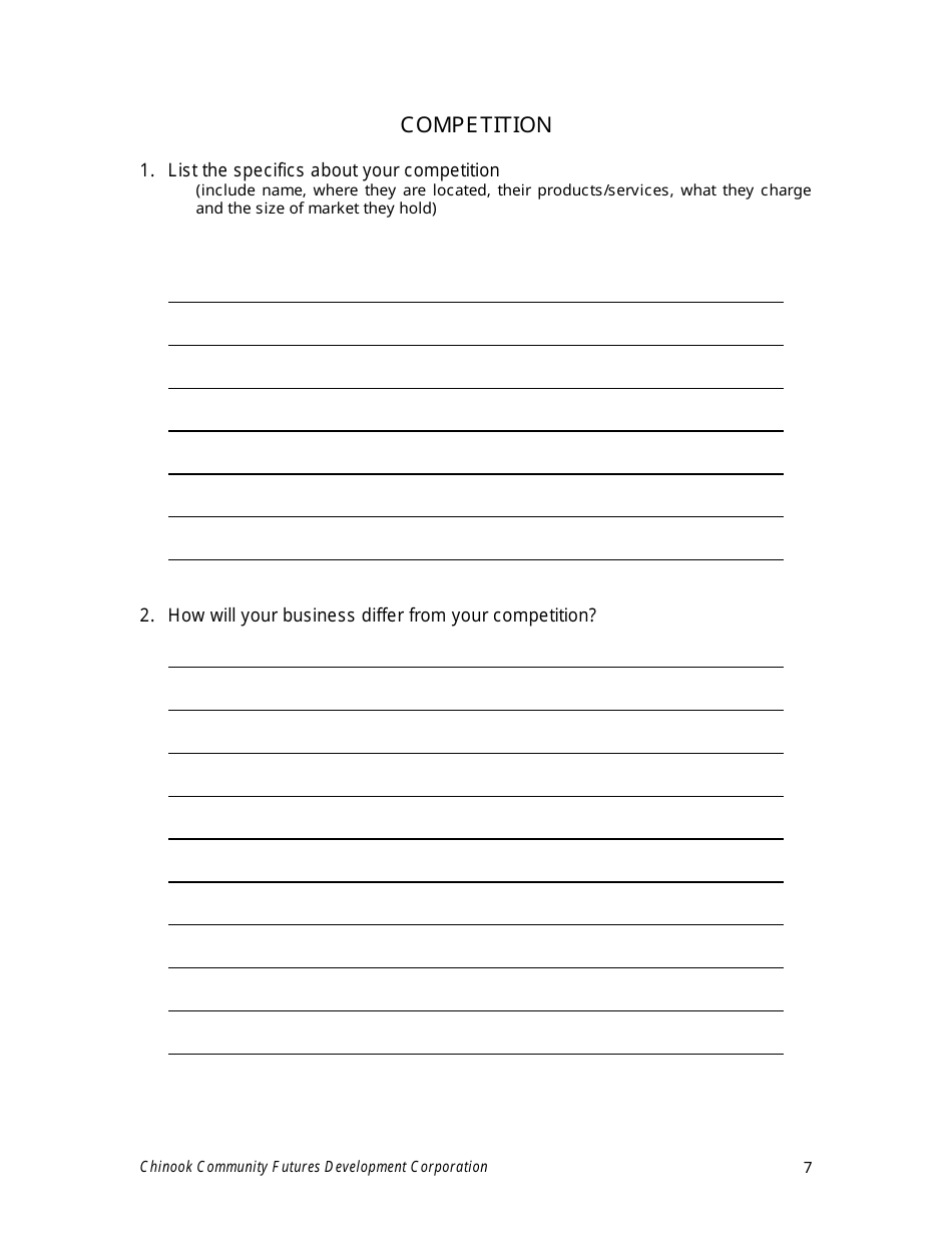 Business Proposal Template - Community Futures Chinook, Page 8
