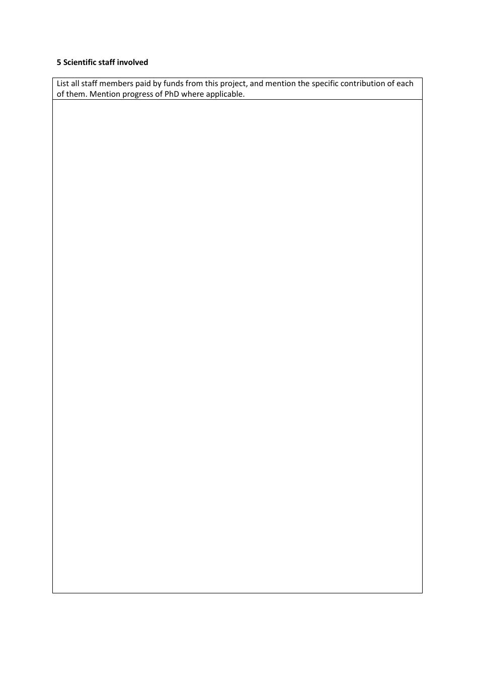 Project Progress Report Template, Page 5