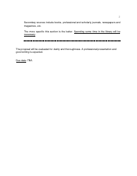 Short Research Proposal Template, Page 2