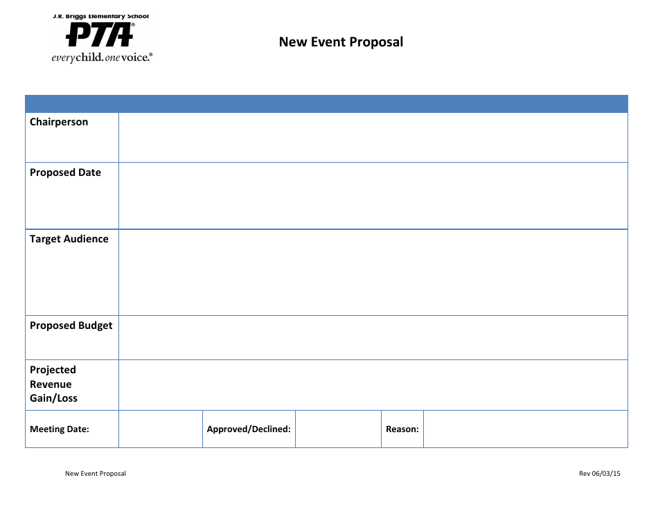 New Event Proposal Template - Pta, Page 3