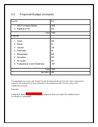 Event Proposal Template, Page 3
