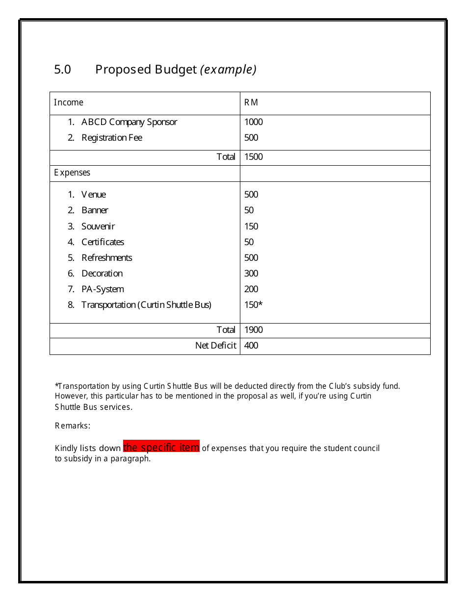 Event Proposal Template - Seven Points, Page 3