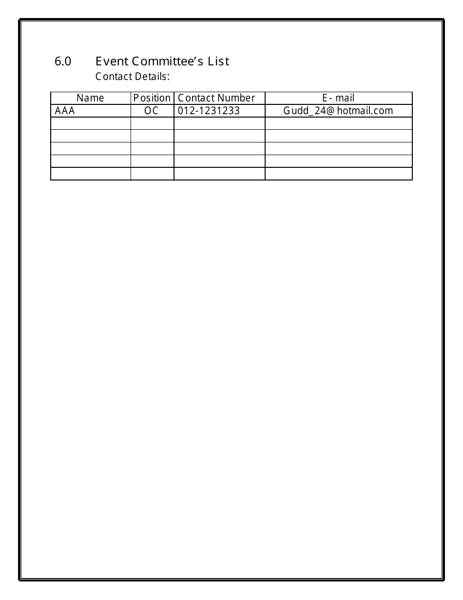Event Proposal Template - Seven Points, Page 4