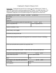Document preview: Osha Employee's Report of Injury Form