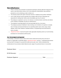 Sample Bring-Your-Own-Device (Byod) Policy, Page 3