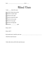 Speed Dating Score Sheet, Page 2