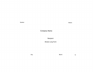 Document preview: Corporate Stock Certificate Template