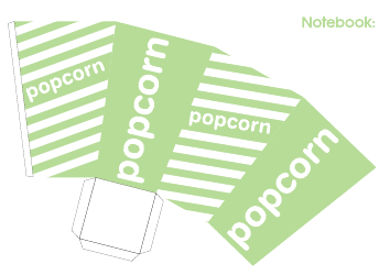 &quot;Light Green Popcorn Box Template&quot;
