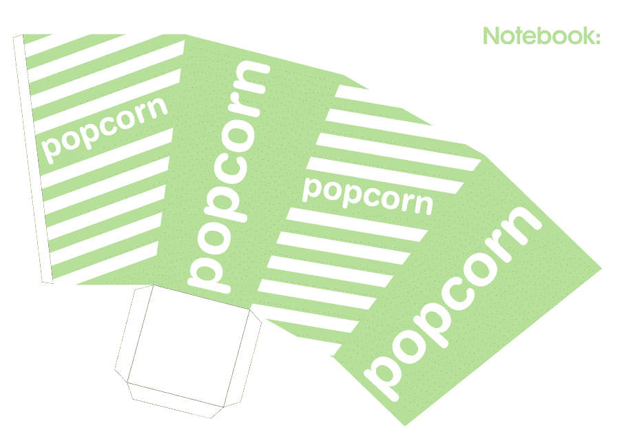 Light Green Popcorn Box Template