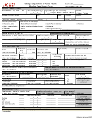 Measles Case Report Form - Georgia (United States)