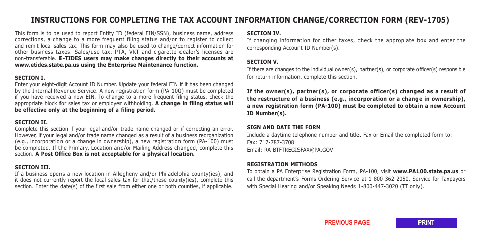 Form Rev 1705r Download Fillable Pdf Or Fill Online Tax Account
