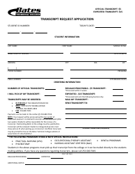Document preview: Transcript Request Application Form - Bates Technical College - Washington