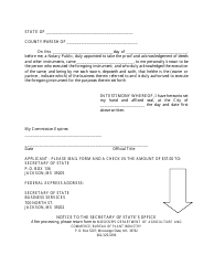 Power of Attorney Appointing an Agent for Service of Process Under the Pesdicide Application Law, Section 69-23-109 Ms Code as Amended - Mississippi, Page 2