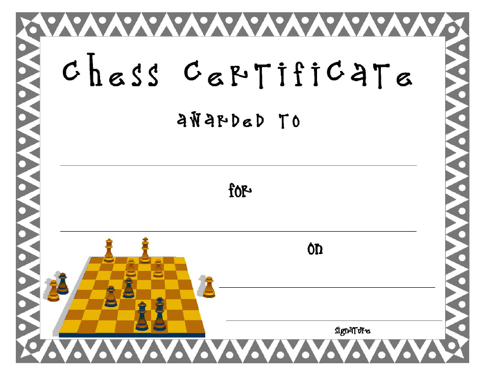 Chess Certificate Template Preview - Templateroller.com