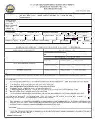 Document preview: Form DSMV157A Boat Registration - New Hampshire