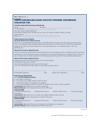 Nursing/Unlicensed Assistive Personnel Performance Evaluation Form - National Association of School Nurses