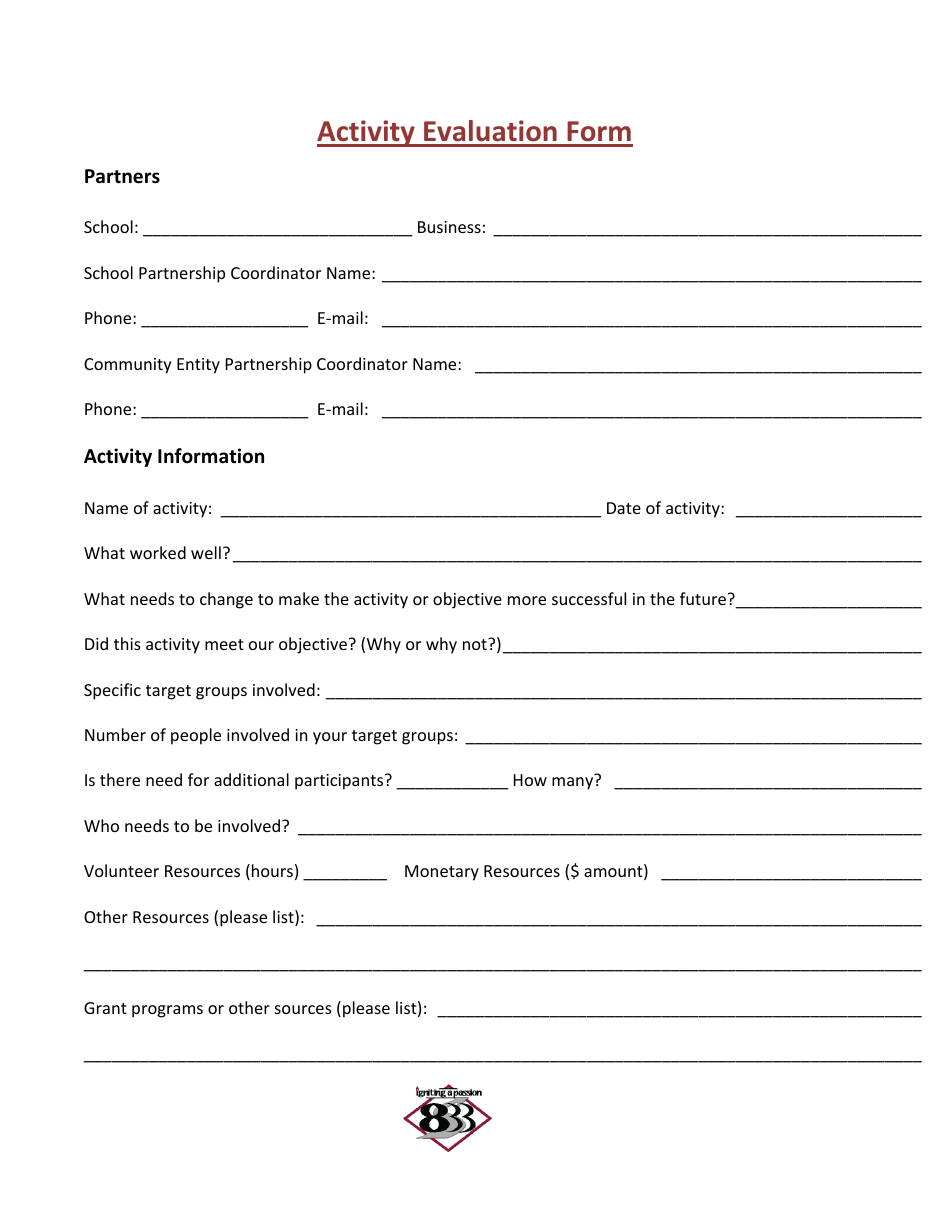 Activity Evaluation Form - South Washington County Schools, Page 1
