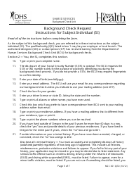 Form MSC301 QED Background Check Request - Oregon, Page 5