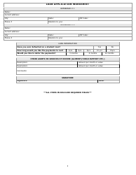 &quot;Loan Application Form&quot;, Page 2