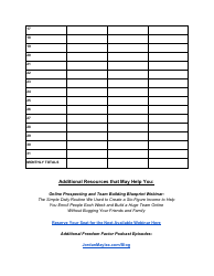 Daily Actions Tracking Chart Template, Page 2