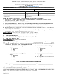 Document preview: Resident Persons With Disabilities Hunting/Fishing License Application Form - Florida