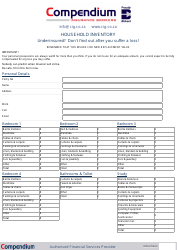 Household Inventory Checklist Template - Compendium