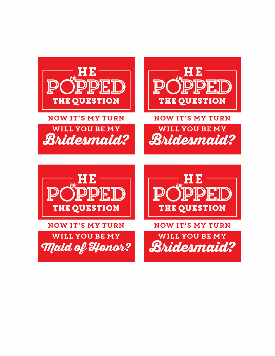 Bridesmaid Box Tag Templates Download Printable PDF | Templateroller