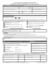 Document preview: Amateur Operator/Primary Station License Application Form - Ncvec